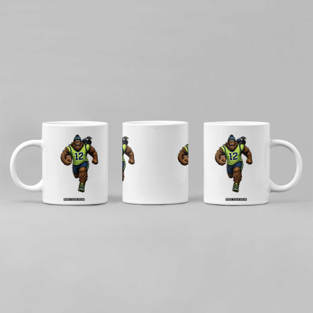 SeaSquatch Football Fan Coffee Mug Bigfoot Seattle Sports Pride Graphic