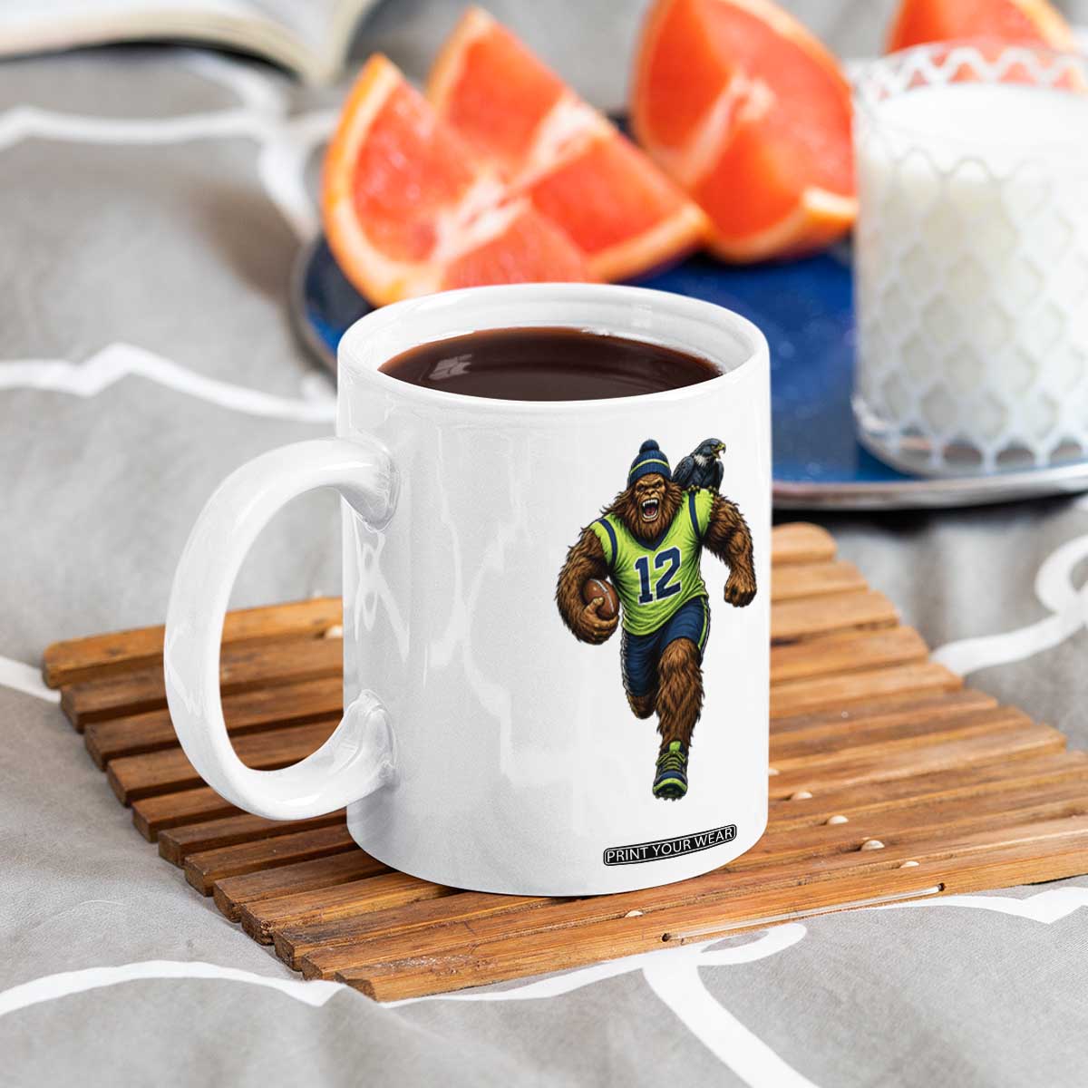 SeaSquatch Football Fan Coffee Mug Bigfoot Seattle Sports Pride Graphic