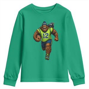 SeaSquatch Football Fan Youth Sweatshirt Bigfoot Seattle Sports Pride Graphic