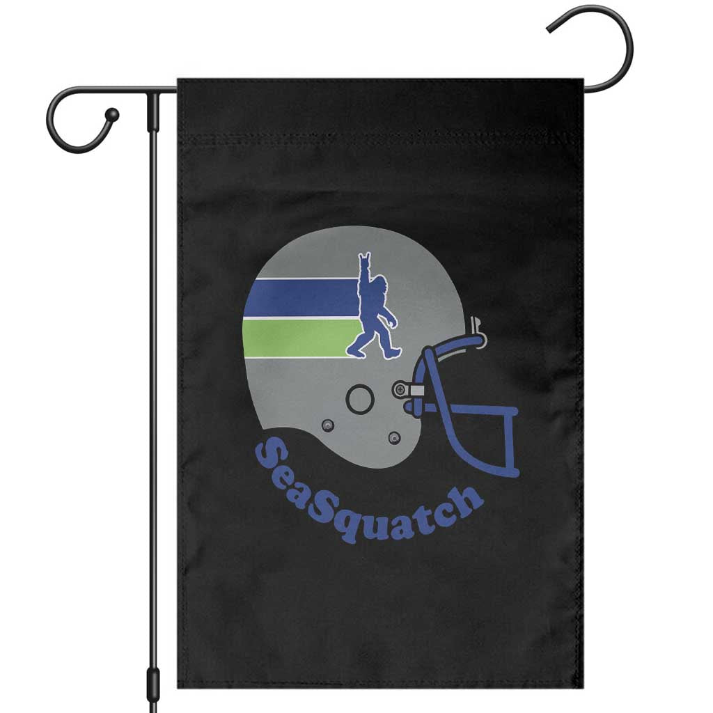 SeaSquatch Bigfoot Football Helmet Garden Flag Seattle Sports Fan Pride TS12 Black Print Your Wear