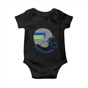 SeaSquatch Bigfoot Football Helmet Baby Onesie Seattle Sports Fan Pride