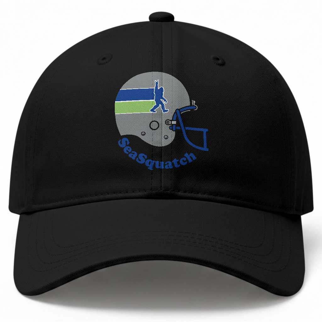SeaSquatch Bigfoot Football Helmet Baseball Cap Seattle Sports Fan Pride TS12 Print Your Wear