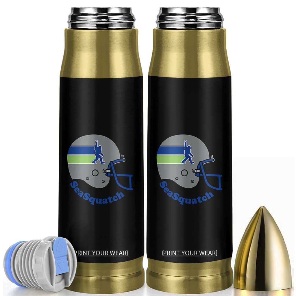 SeaSquatch Bigfoot Football Helmet Bullet Tumbler Seattle Sports Fan Pride TS12 Black Print Your Wear