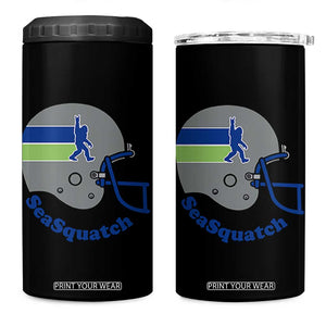 SeaSquatch Bigfoot Football Helmet 4 in 1 Can Cooler Tumbler Seattle Sports Fan Pride