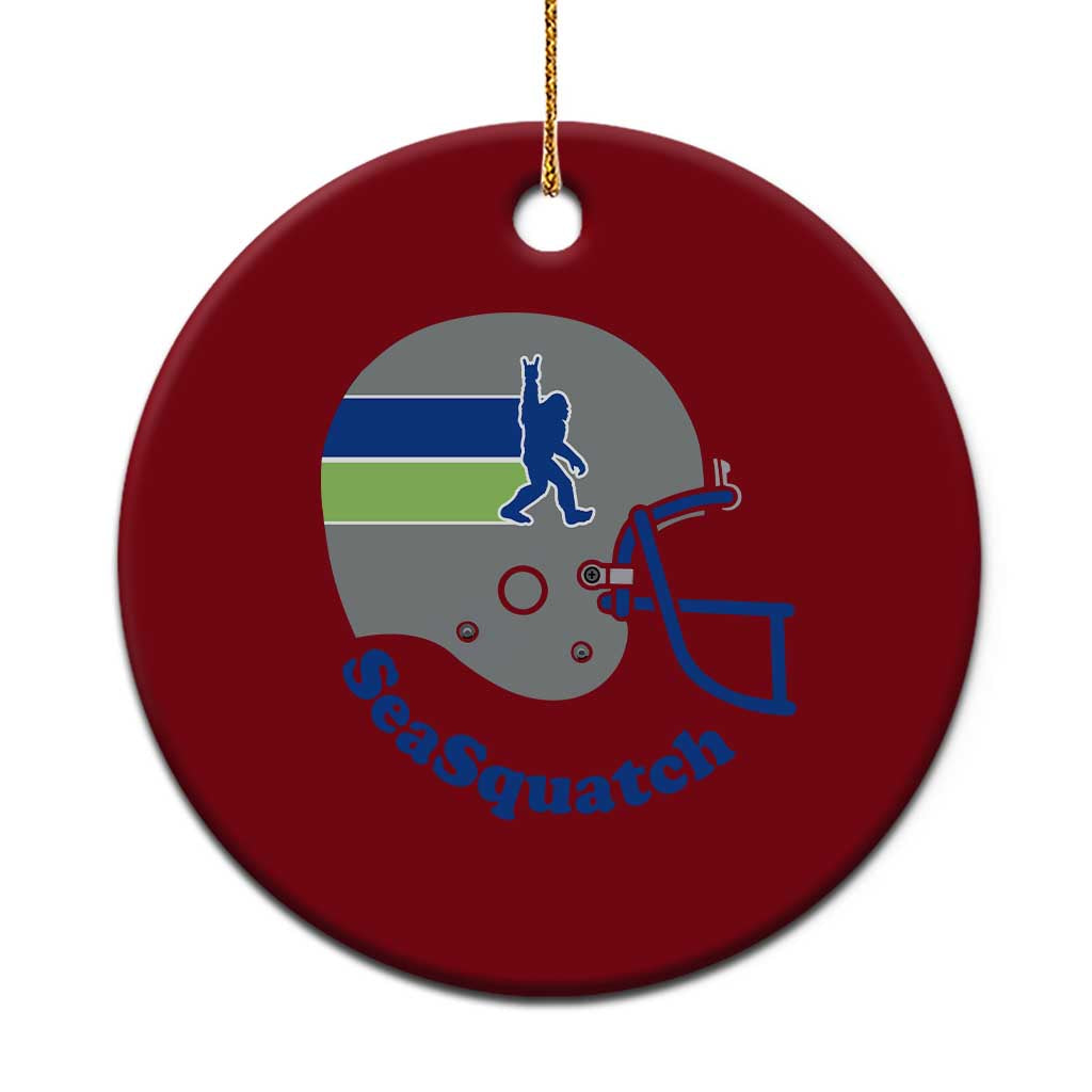 SeaSquatch Bigfoot Football Helmet Ceramic Ornament Seattle Sports Fan Pride TS12 1pc Red Print Your Wear