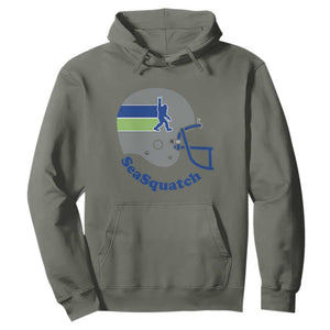 SeaSquatch Bigfoot Football Helmet Hoodie Seattle Sports Fan Pride