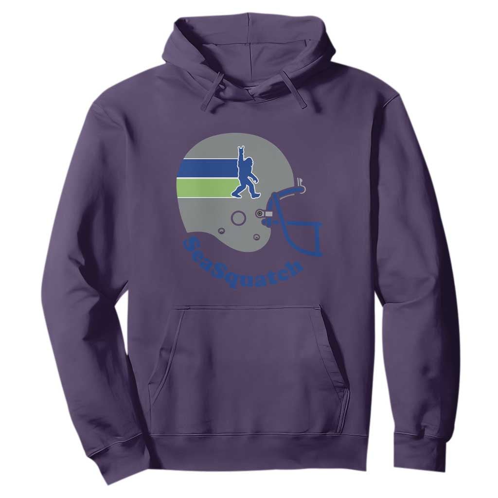 SeaSquatch Bigfoot Football Helmet Hoodie Seattle Sports Fan Pride