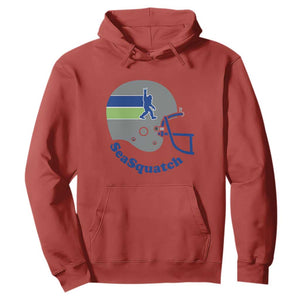 SeaSquatch Bigfoot Football Helmet Hoodie Seattle Sports Fan Pride