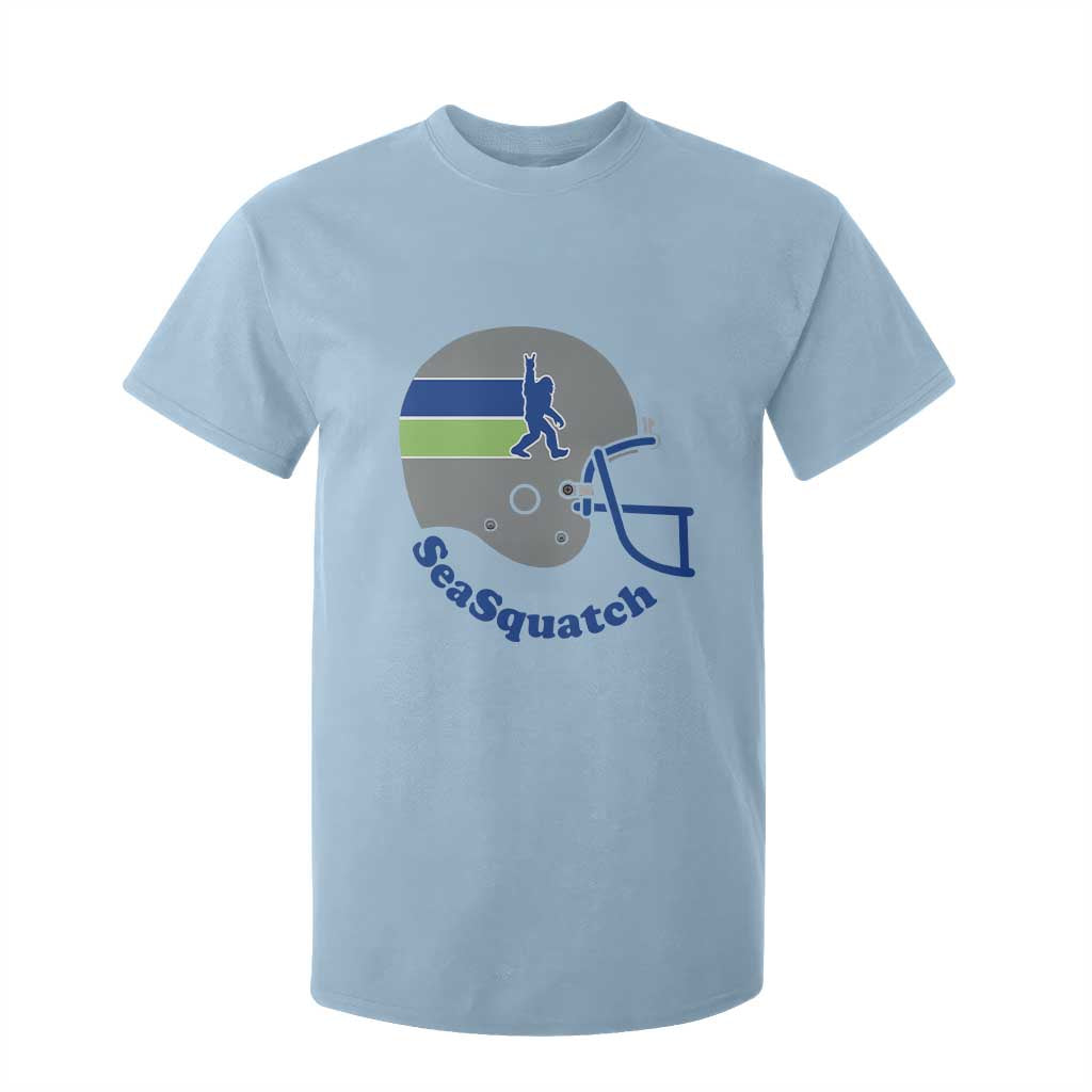 SeaSquatch Bigfoot Football Helmet T Shirt For Kid Seattle Sports Fan Pride