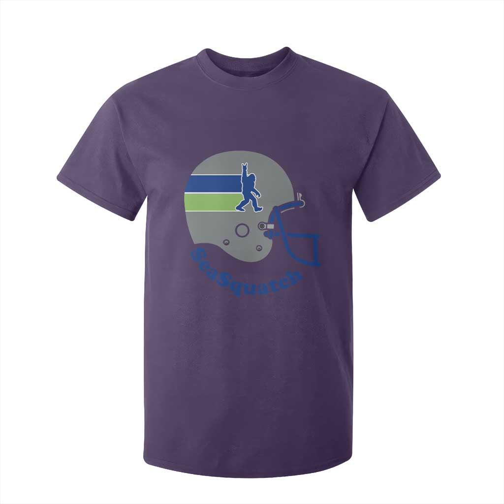 SeaSquatch Bigfoot Football Helmet T Shirt For Kid Seattle Sports Fan Pride