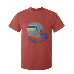 SeaSquatch Bigfoot Football Helmet T Shirt For Kid Seattle Sports Fan Pride