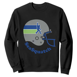 SeaSquatch Bigfoot Football Helmet Sweatshirt Seattle Sports Fan Pride