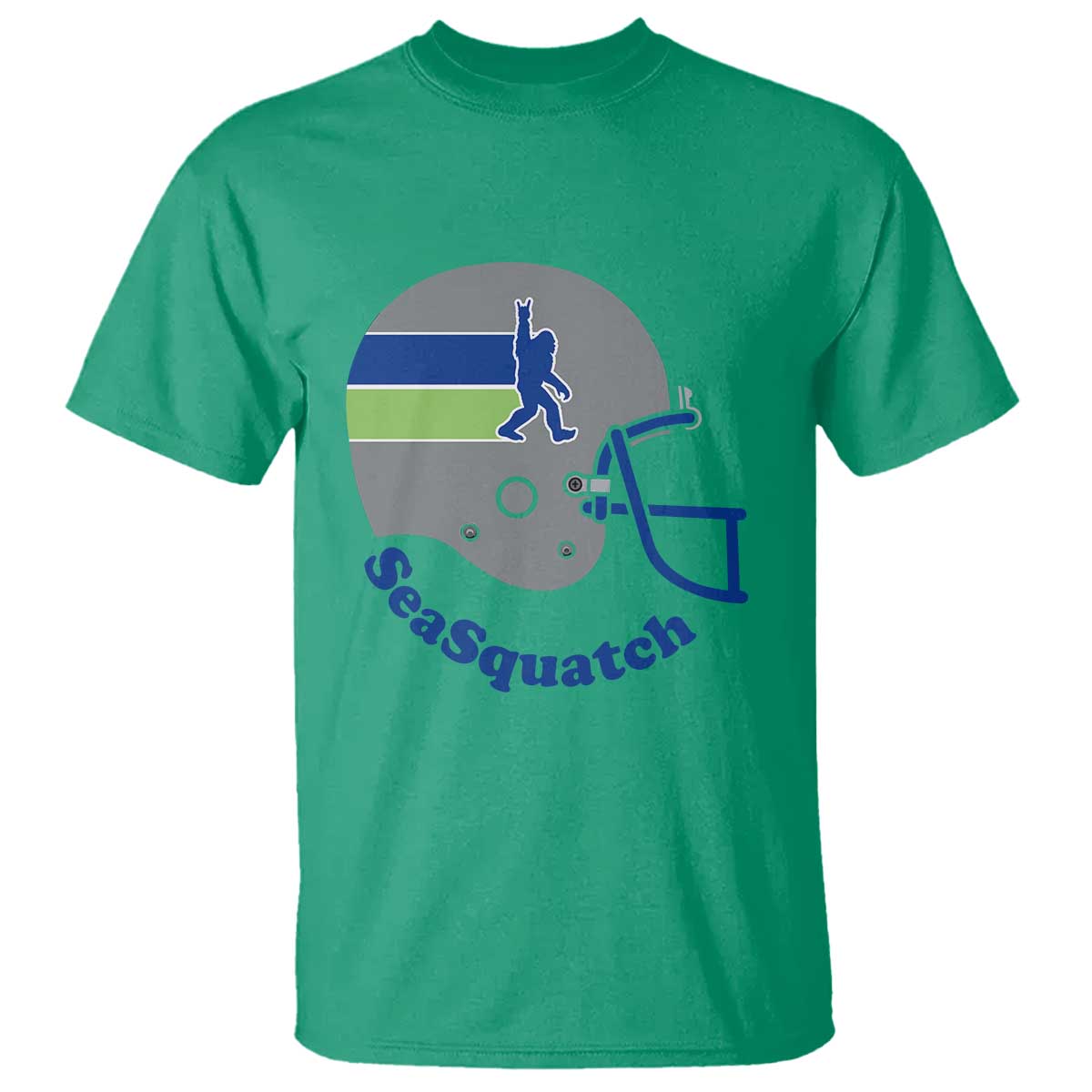 SeaSquatch Bigfoot Football Helmet T Shirt Seattle Sports Fan Pride