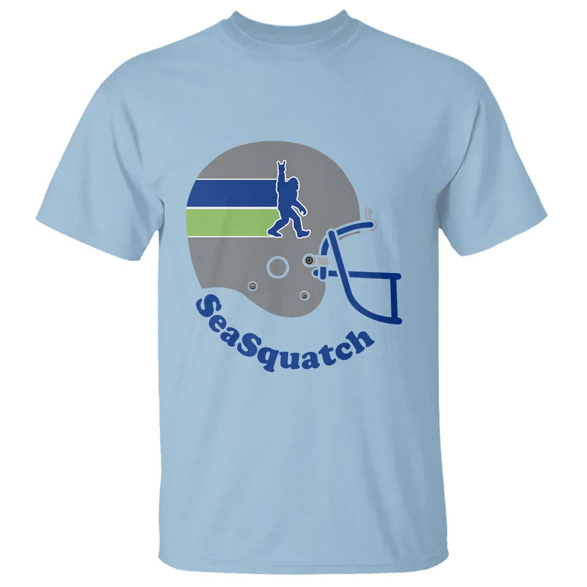 SeaSquatch Bigfoot Football Helmet T Shirt Seattle Sports Fan Pride