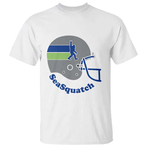 SeaSquatch Bigfoot Football Helmet T Shirt Seattle Sports Fan Pride