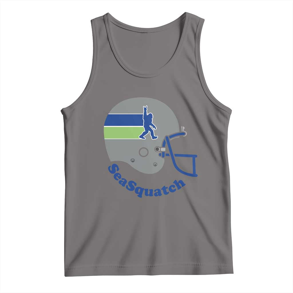 SeaSquatch Bigfoot Football Helmet Tank Top Seattle Sports Fan Pride