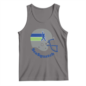 SeaSquatch Bigfoot Football Helmet Tank Top Seattle Sports Fan Pride