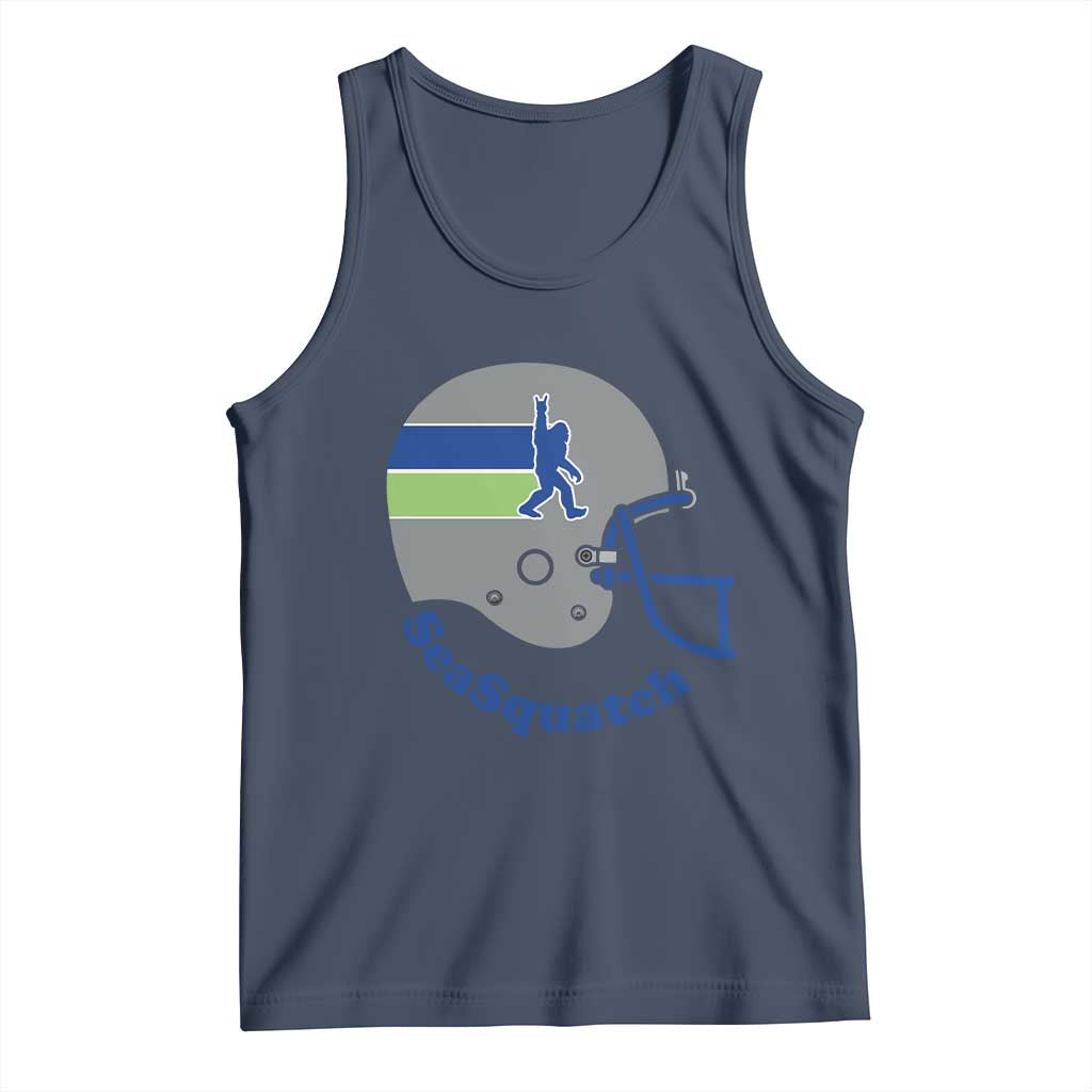 SeaSquatch Bigfoot Football Helmet Tank Top Seattle Sports Fan Pride