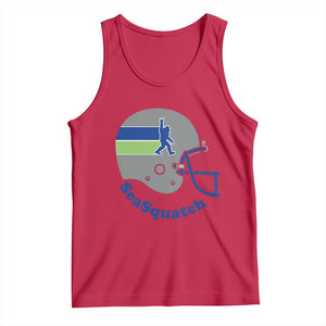 SeaSquatch Bigfoot Football Helmet Tank Top Seattle Sports Fan Pride