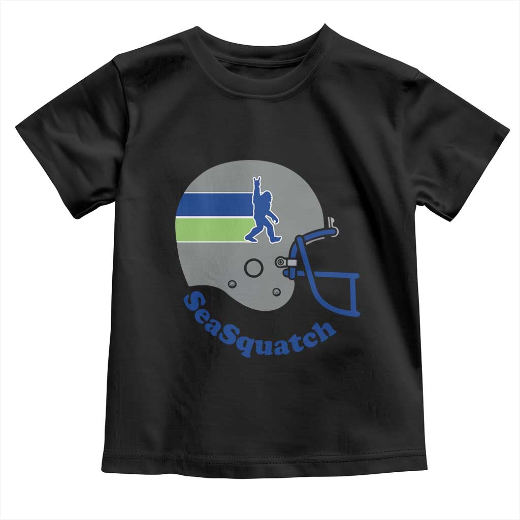 SeaSquatch Bigfoot Football Helmet Toddler T Shirt Seattle Sports Fan Pride