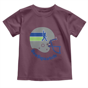 SeaSquatch Bigfoot Football Helmet Toddler T Shirt Seattle Sports Fan Pride