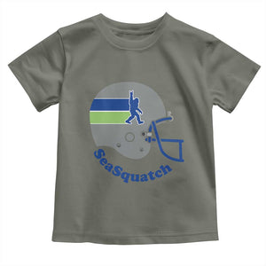 SeaSquatch Bigfoot Football Helmet Toddler T Shirt Seattle Sports Fan Pride