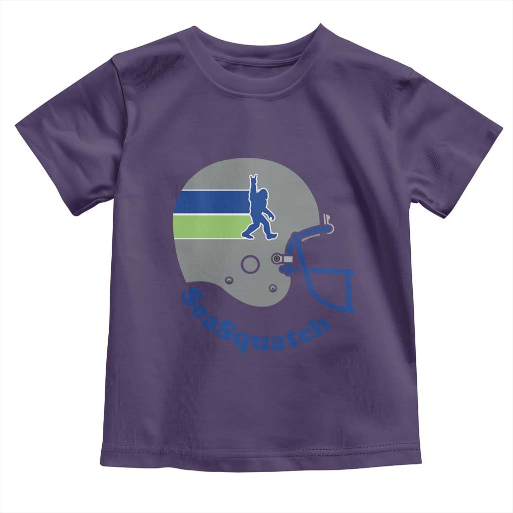 SeaSquatch Bigfoot Football Helmet Toddler T Shirt Seattle Sports Fan Pride
