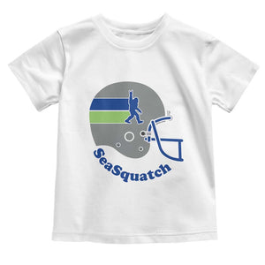 SeaSquatch Bigfoot Football Helmet Toddler T Shirt Seattle Sports Fan Pride