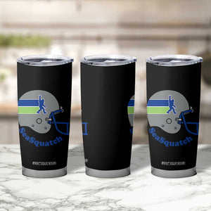 SeaSquatch Bigfoot Football Helmet Tumbler Cup Seattle Sports Fan Pride