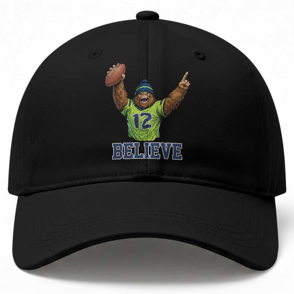 Funny Bigfoot Seattle Sports Fan Baseball Cap Pacific Northwest Football Graphic TS12 Print Your Wear