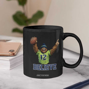 Funny Bigfoot Seattle Sports Fan Coffee Mug Pacific Northwest Football Graphic