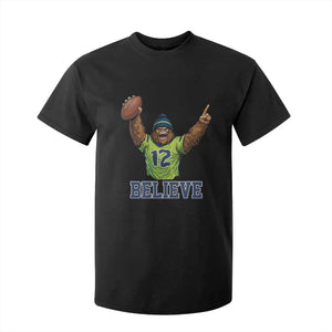 Funny Bigfoot Seattle Sports Fan T Shirt For Kid Pacific Northwest Football Graphic