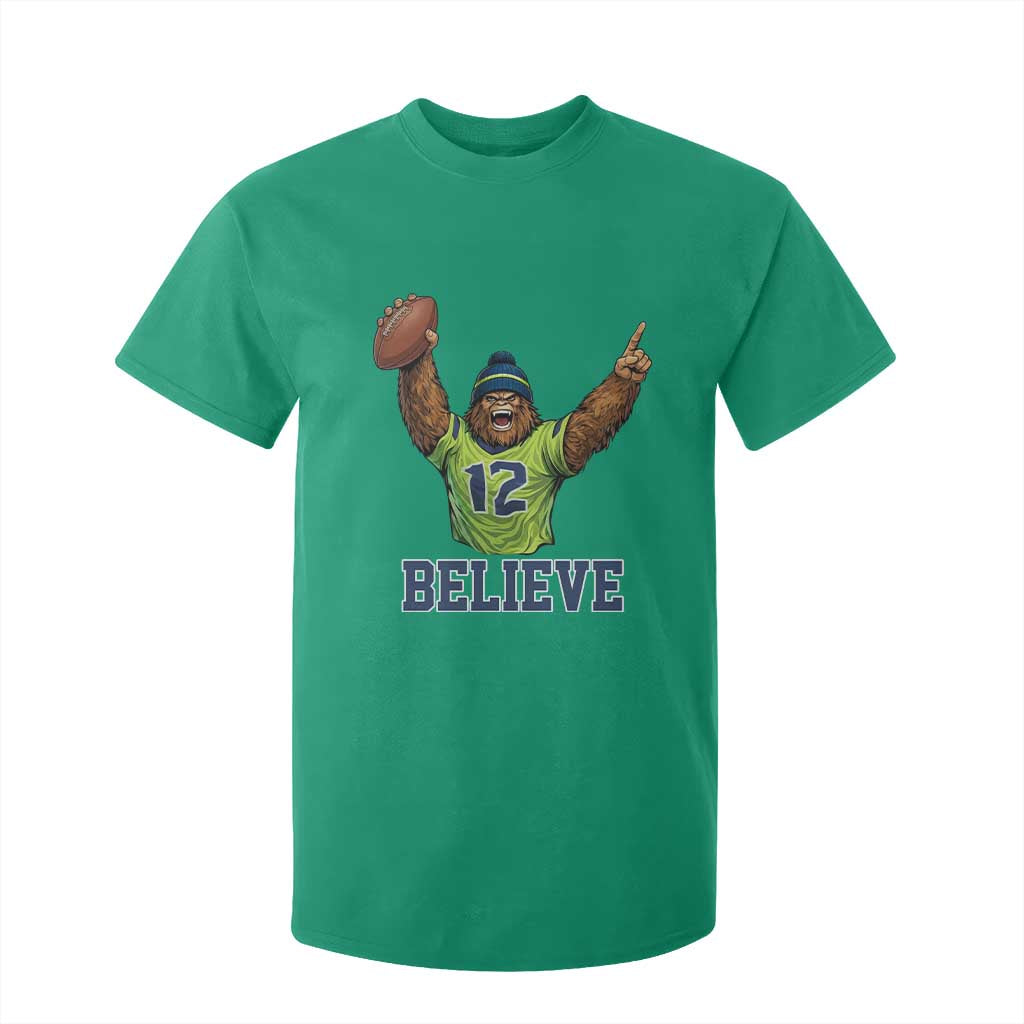 Funny Bigfoot Seattle Sports Fan T Shirt For Kid Pacific Northwest Football Graphic