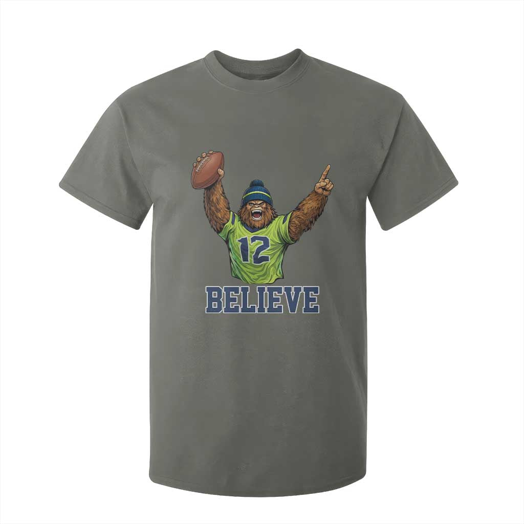 Funny Bigfoot Seattle Sports Fan T Shirt For Kid Pacific Northwest Football Graphic