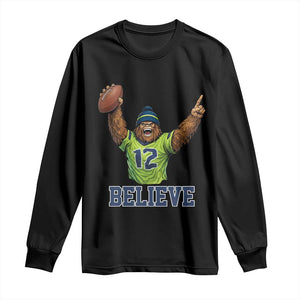 Funny Bigfoot Seattle Sports Fan Long Sleeve Shirt Pacific Northwest Football Graphic