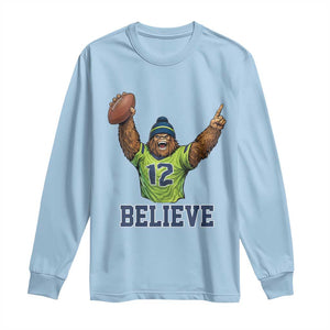 Funny Bigfoot Seattle Sports Fan Long Sleeve Shirt Pacific Northwest Football Graphic