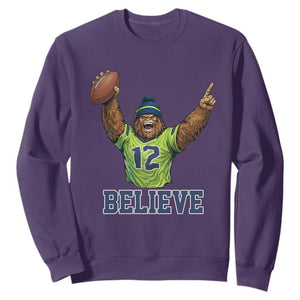 Funny Bigfoot Seattle Sports Fan Sweatshirt Pacific Northwest Football Graphic