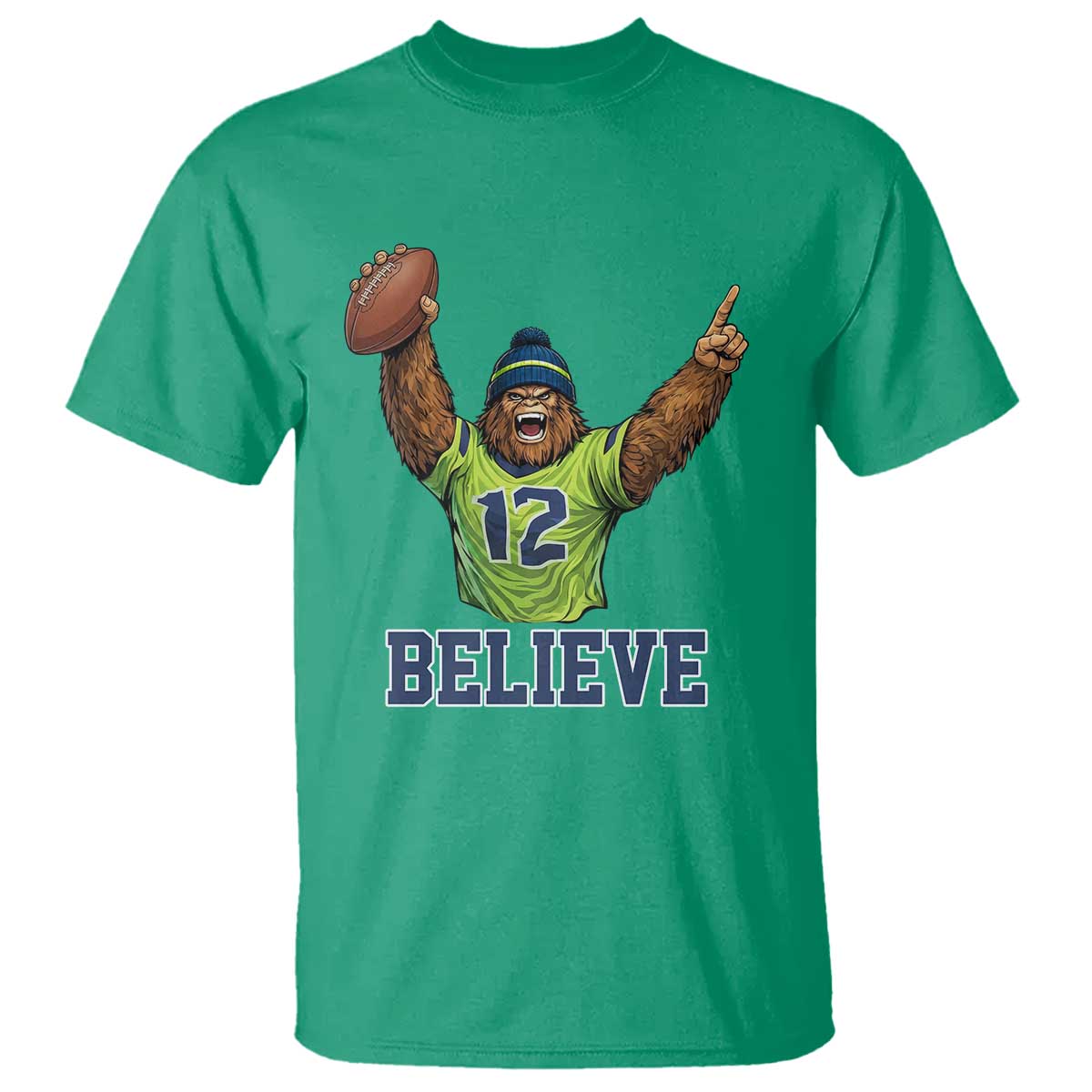 Funny Bigfoot Seattle Sports Fan T Shirt Pacific Northwest Football Graphic