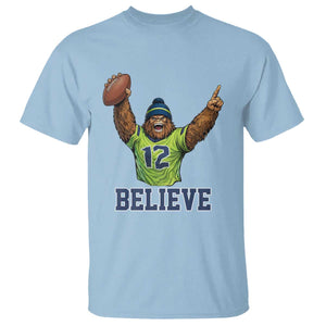 Funny Bigfoot Seattle Sports Fan T Shirt Pacific Northwest Football Graphic