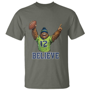 Funny Bigfoot Seattle Sports Fan T Shirt Pacific Northwest Football Graphic