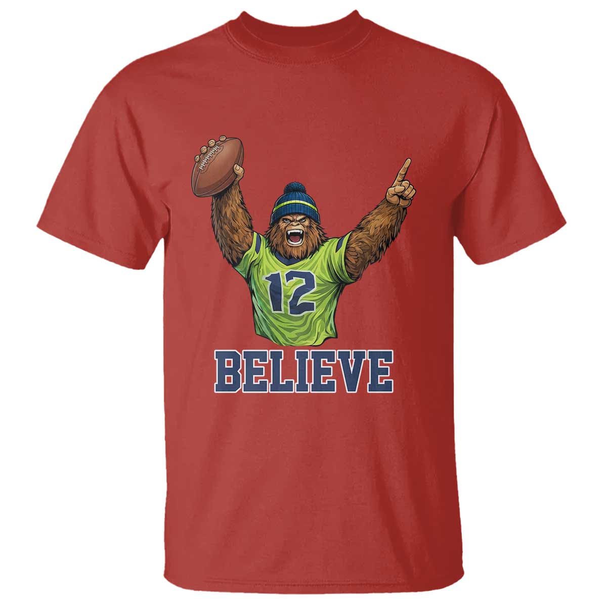 Funny Bigfoot Seattle Sports Fan T Shirt Pacific Northwest Football Graphic