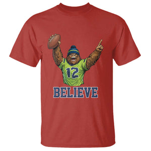 Funny Bigfoot Seattle Sports Fan T Shirt Pacific Northwest Football Graphic