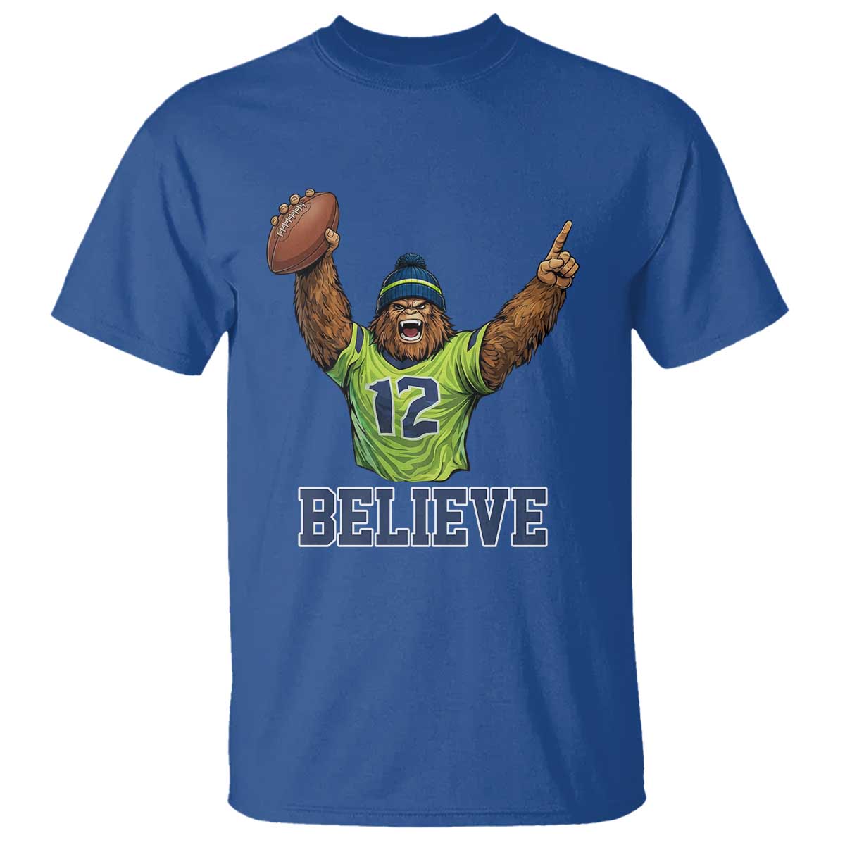 Funny Bigfoot Seattle Sports Fan T Shirt Pacific Northwest Football Graphic