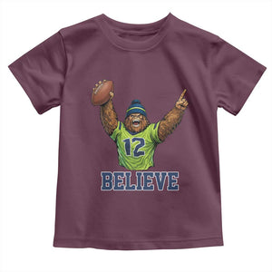 Funny Bigfoot Seattle Sports Fan Toddler T Shirt Pacific Northwest Football Graphic