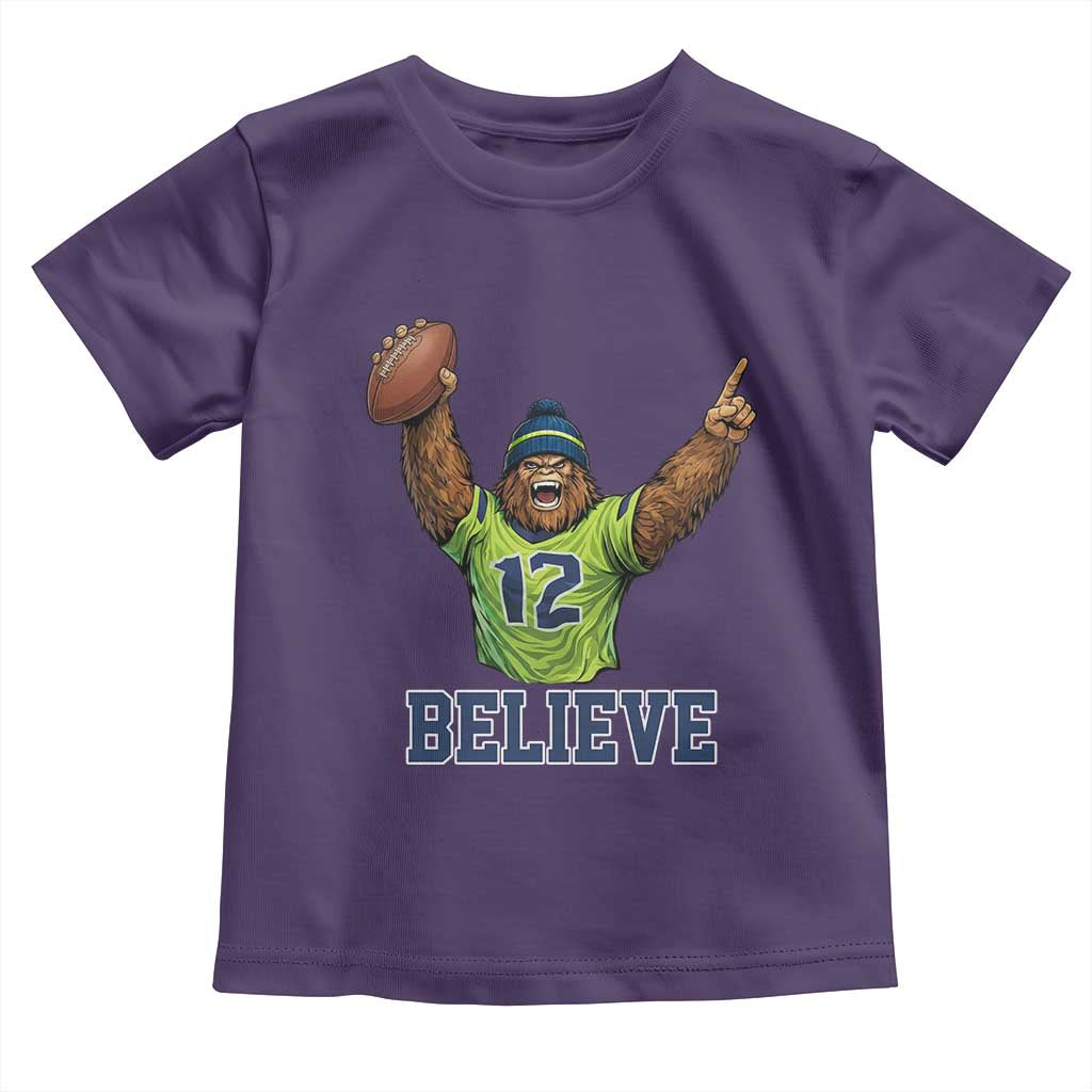 Funny Bigfoot Seattle Sports Fan Toddler T Shirt Pacific Northwest Football Graphic