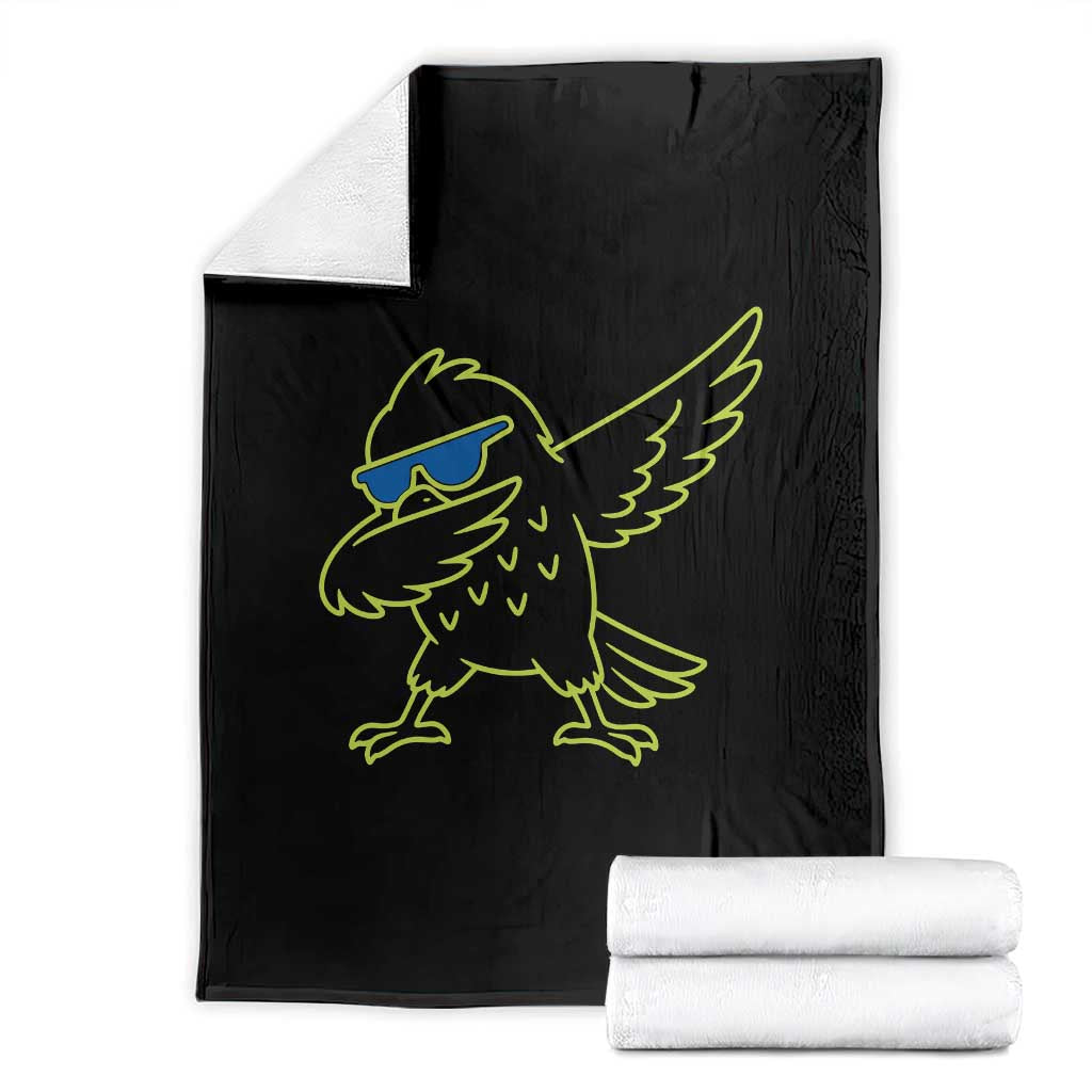 Funny Emerald City Seattle Bird Dabbing Throw Blanket Pacific Northwest Sports Fan TS12 Black Print Your Wear