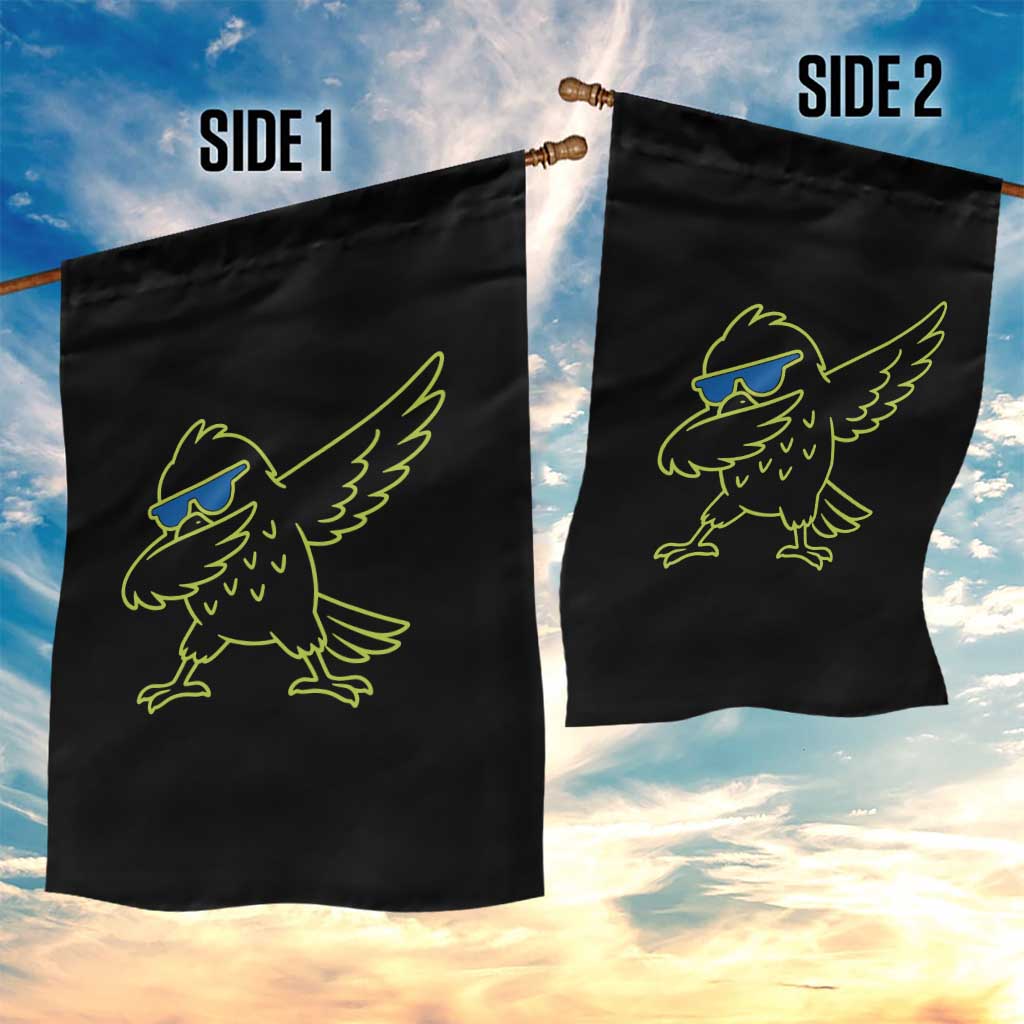 Funny Emerald City Seattle Bird Dabbing Garden Flag Pacific Northwest Sports Fan
