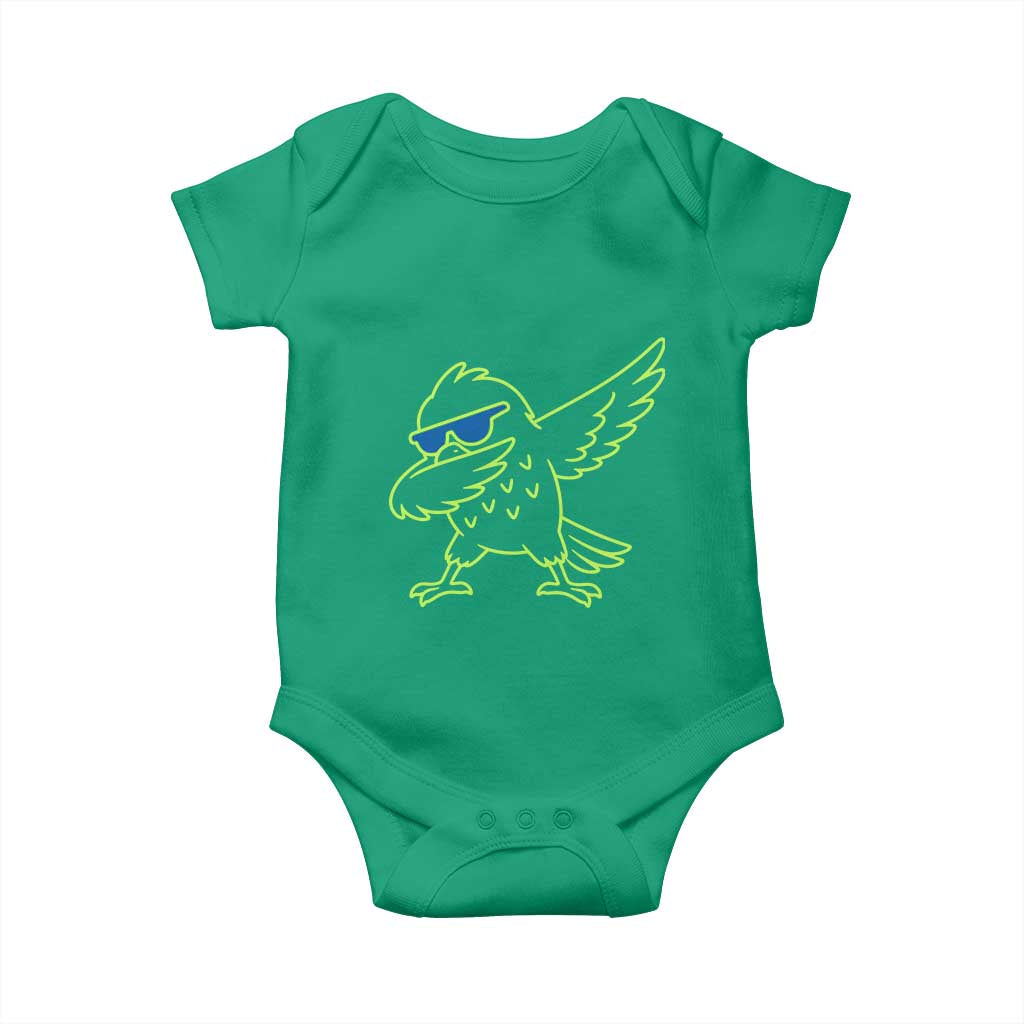 Funny Emerald City Seattle Bird Dabbing Baby Onesie Pacific Northwest Sports Fan