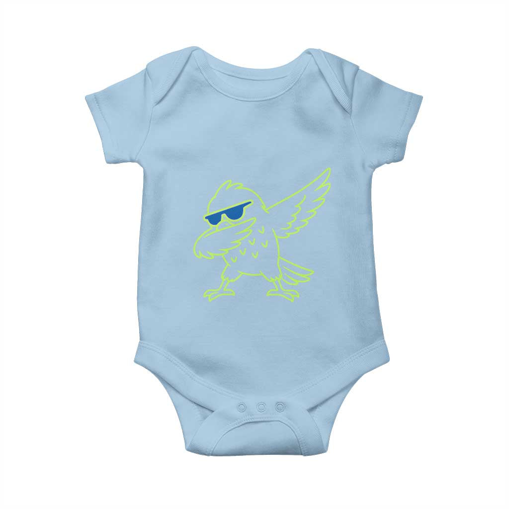 Funny Emerald City Seattle Bird Dabbing Baby Onesie Pacific Northwest Sports Fan