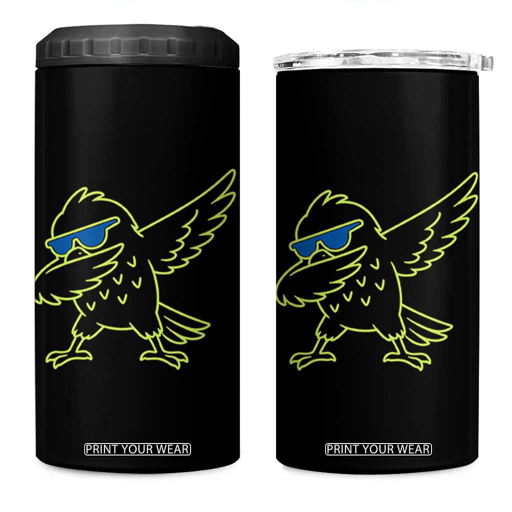 Funny Emerald City Seattle Bird Dabbing 4 in 1 Can Cooler Tumbler Pacific Northwest Sports Fan TS12 One Size: 16 oz Black Print Your Wear